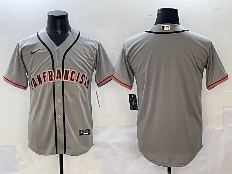 Men 2025 San Francisco Giants Blank Grey Game Nike MLB Jersey style 1->san francisco giants->MLB Jersey